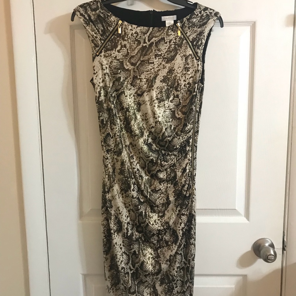 Cache gold zipper snake pattern small